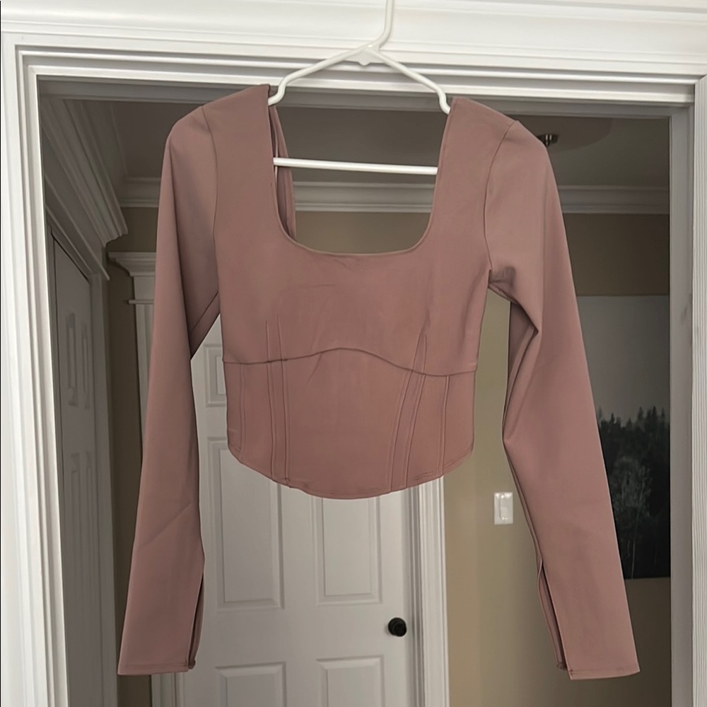 A&F Elegant Mauve Long Sleeve Top